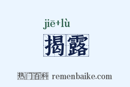 揭露是什么意思的图片